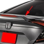 Honda Civic Sedan Painted Rear Spoiler (pedestal mount with light), 2016, 2017, 2018