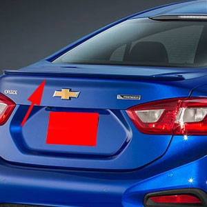 Chevrolet Cruze Lip Mount Factory Style Painted Rear Spoiler, 2016, 2017, 2018, 2019