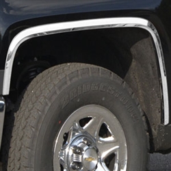 Chevrolet Silverado Chrome Wheel Well Fender Trim, 2014, 2015, 2016, 2017, 2018