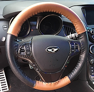Custom Lace-On Leather Steering Wheel Covers
