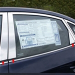 Hyundai Elantra Chrome Pillar Post Trim, 6pc  2007, 2008, 2009, 2010