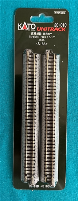 20-010 Straight Track 7 5/16"" 4 pcs Atlas N Scale Unitrack