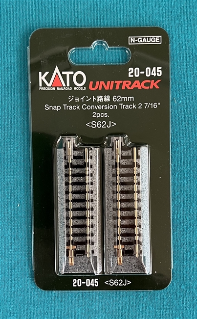 20-045 Snap Track Conversion Track  2 7/16"  2 pc  Kato N Scale Unitrack