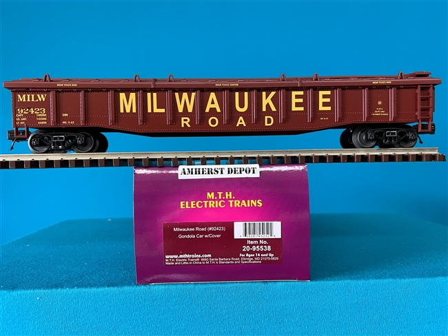 20-95538 Milwaukee Road #92423 Gondola Car w/Cover MR  MTH