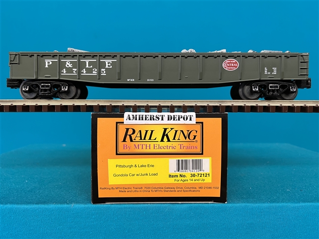 30-72121 Pittsburg & Lake Erie Gondola Car w/Junk Load MTH