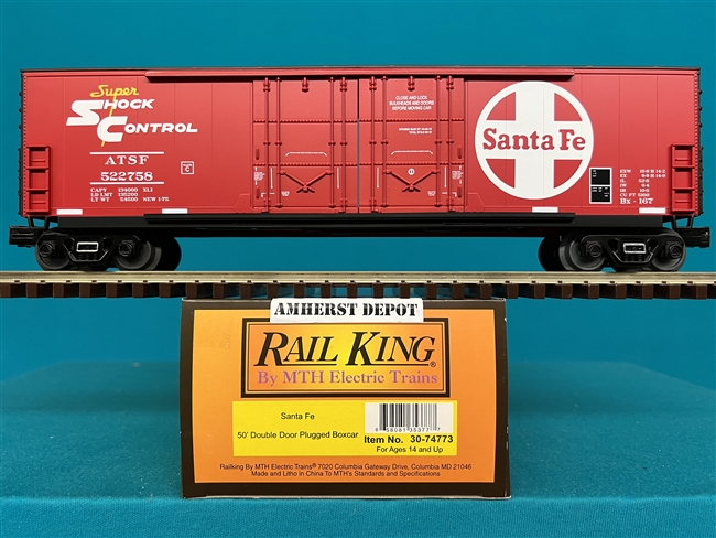 30-74773 Santa Fe 50' Dbl Box Car MTH SF