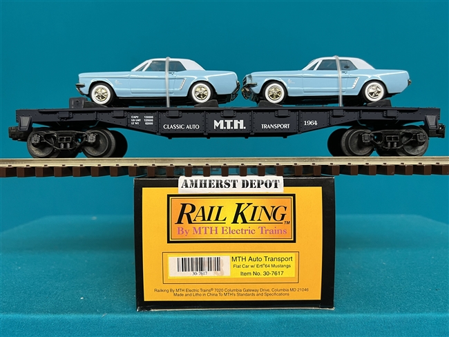 30-7617 MTH Transport Flat Car with Erlt '64 Mustang