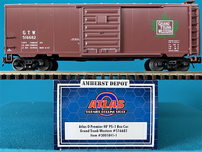 3001841-1  Grand Trunk Western #516682  PS1 Box Car Atlas O GTW