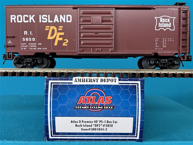 3001844-2  Rock Island #5850 PS1 Box Car Atlas O  RI