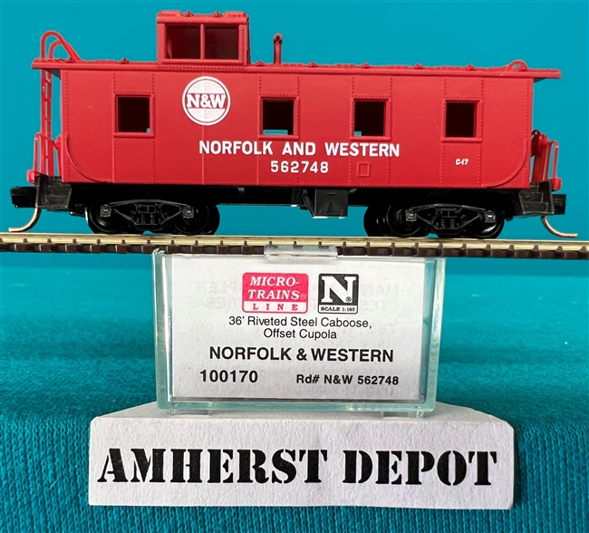 100170 Micro Trains Norfolk & Western Steel Caboose N & W