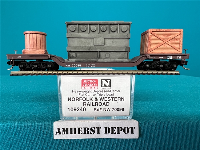 109240 Micro Train Norfolk & Western Heavy weight Flat Car N & W