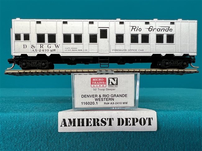 Micro-Trains 116020.1 Denver & Rio Grande  50' Troop Sleeper D & RG
