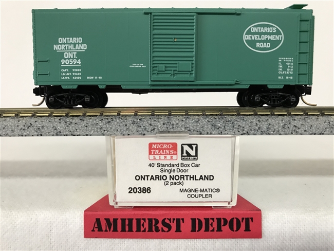 20386 Micro Trains Ontario Northland #90594 Box Car