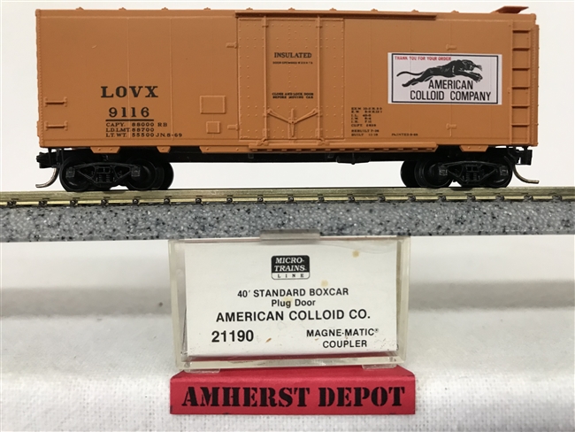 21190 Micro Trains American Colloid Company Box Car