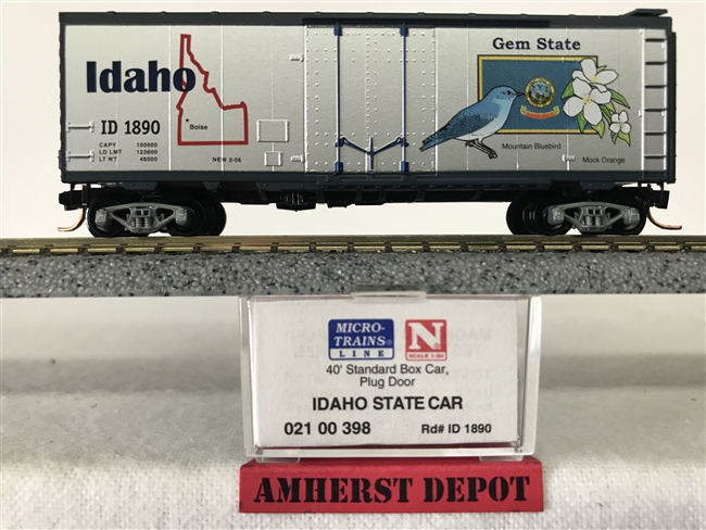 21 00 398  Micro Trains Idaho State Car ID Box Car