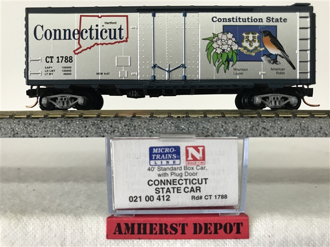 21 00 412 Micro Trains Connecticut State Box Car CT