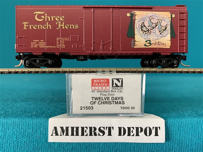 21503 Micro Trains Three French Hens Box Car