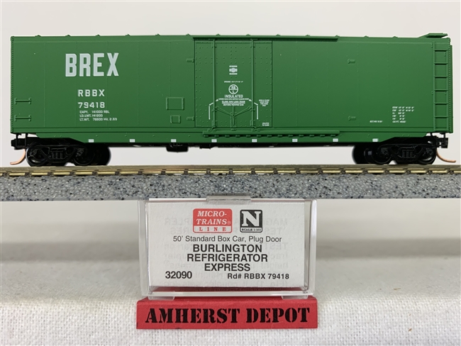 32090 Micro Trains Burlington Refrigerator Express Box Car BREX