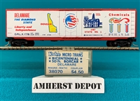 38070 Micro Trains Bicentennial Delaware Box Car Kadee