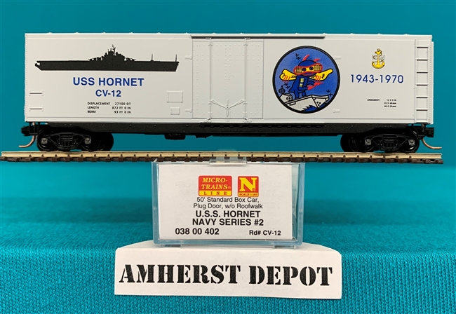 38 00 402 Micro Trains USS Hornet Navy Box Car