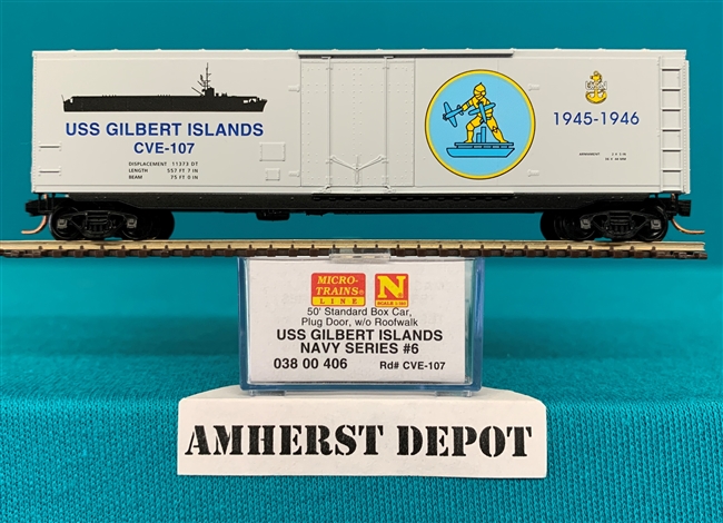 38 00 406 Micro Trains USS Gilbert Islands Navy Box Car