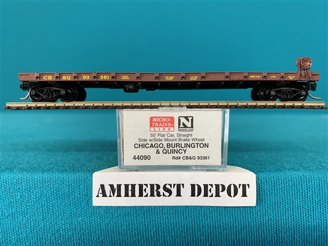 44090 Micro Train Chicago, Burlington & Quincy #93361 Flat Car CB & Q