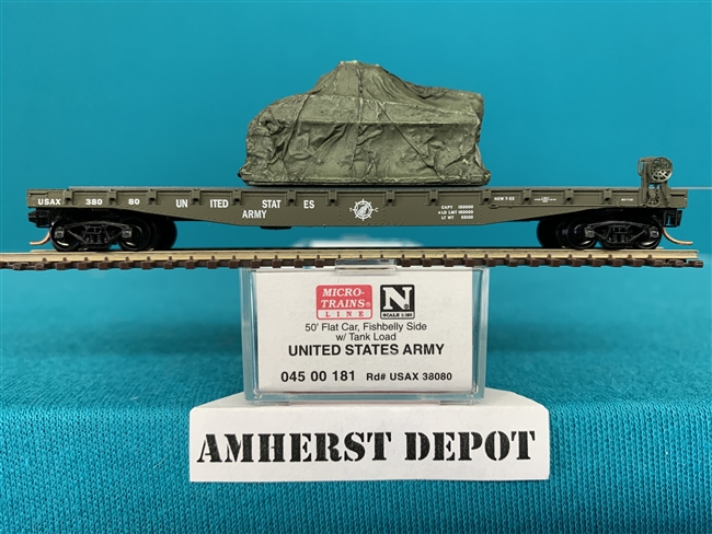 45181 Micro Trains United States Army w/Tank Load Flat Car