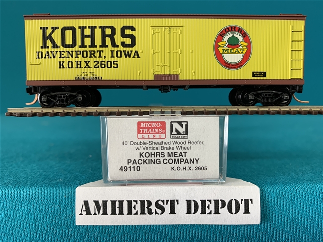 49110 Micro Train Korhs Meat Packing Co. Wood Reefer Car