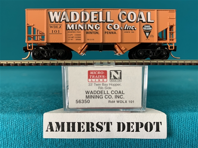 56350 Micro Trains Waddel Coal Mining Co. Inc Hopper