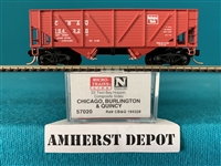 57020 Micro Trains Chicago Burlington & Quincy Hopper Car CB & Q