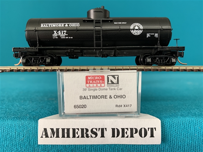 65020 Micro Trains Baltimore & Ohio #X417 Tank Car B & O