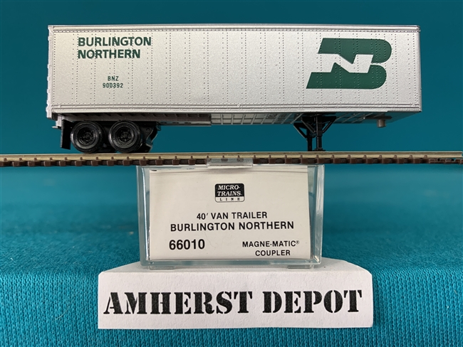 66010 Micro Trains Burlington Northern 4' Van Trailer  BN