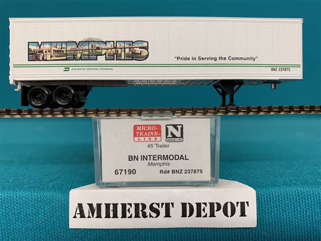 67190 Micro Trains BN Intermodal Memphis 67190 45' Trailer Car