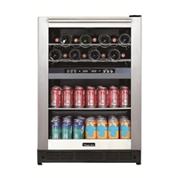 Magic Chef BTWB530ST 24" Dual Zone Built-in Wine & Beverage Cooler