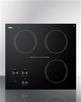 Summit CR3240 21" Smoothtop Electric Cooktop 3 Radiant Elements 230V