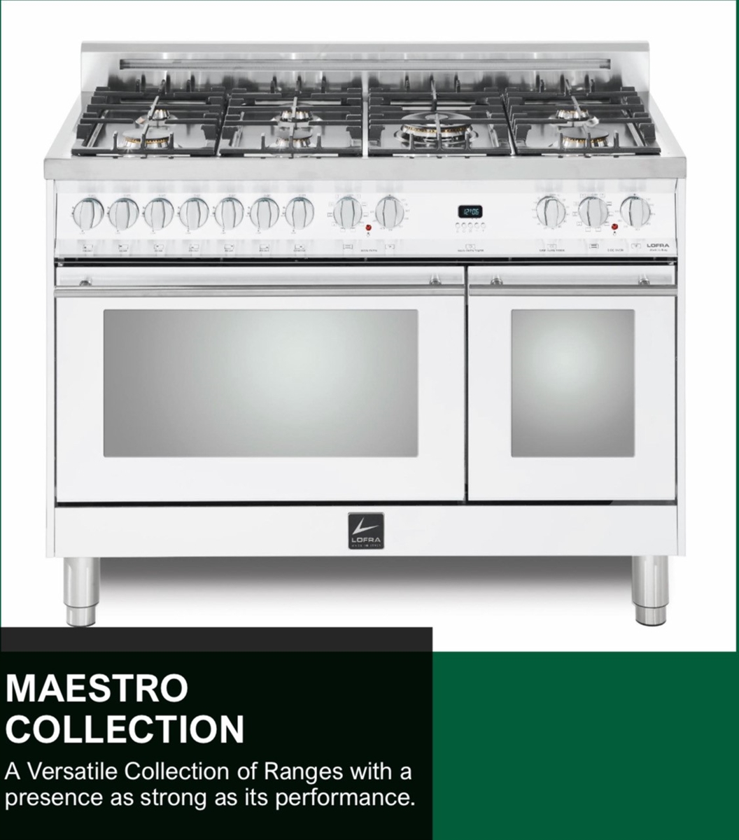 Lofra DolceVita Series 30 Inch Freestanding Dual Fuel Range Oven Stove,  Cooktop 5 Sealed Brass Burners, Convection, 9 Cooking Modes, Stainless  Steel