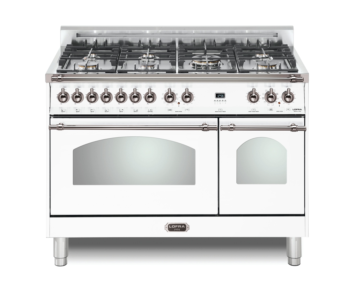 Lofra DolceVita Series 30 Inch Freestanding Dual Fuel Range Oven Stove,  Cooktop 5 Sealed Brass Burners, Convection, 9 Cooking Modes, Stainless  Steel