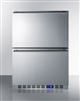Summit SCFF532D 24" Two Drawer All Freezer Stainless Steel Frost Free