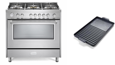 Verona Designer Series VDFSGG365SS 36" All Gas Range Oven W/Griddle Stainless Steel