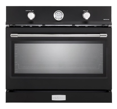 Verona Designer Series VEBIG30NE 30 Inch Built-In Single Gas Wall Oven with 3.5 cu ft Capacity Convection Infrared Broiler Matte Black