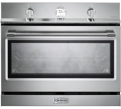 Verona Designer Series VEBIG30NSS 30 Inch Built-In Single Gas Wall Oven with 3.5 cu ft Capacity Convection Infrared Broiler Stainless Steel