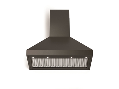 Verona Designer Series VECHW36GE 36" Chimney Wall Mount Range Hood LED Lighting Matte Black