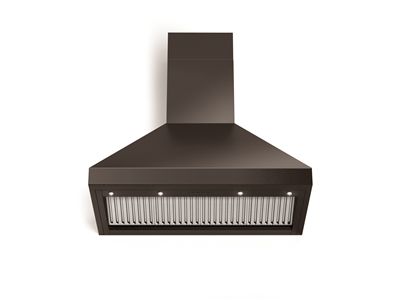 Verona Designer Series VECHW36GGB 36" Chimney Wall Mount Range Hood LED Lighting Gloss Black