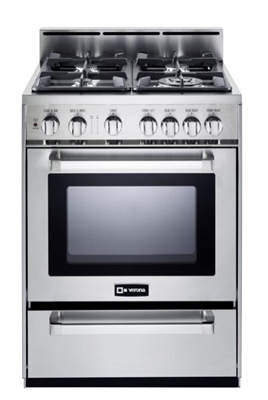 Verona VEFSGG244NSS 24" Pro-Style Gas Range Stainless Steel