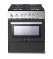 Verona VEFSGG304NE 30" Gas Range Oven 4 Burner Matte Black