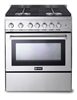 Verona VEFSGG304NSS 30" Gas Range Oven 4 Burner Stainless Steel