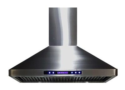 Verona VEHOOD36CH 36" Wall Chimney Mount Ducted Hood 600 CFM Stainless Steel