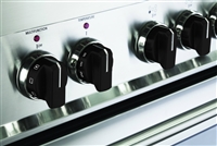Verona VEKNDGGSBLK Set of 8 Knobs for Designer Single Oven Gas Range - Black