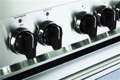Verona VEKNDIESBLK Set of 7 Knobs for Designer or Ultima Midnight Series Single Oven Induction Range - Black