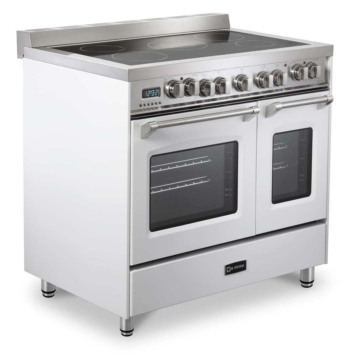 Verona® Prestige 36 White Double Oven Freestanding Electric Range